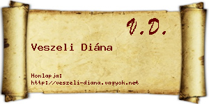 Veszeli Diána névjegykártya