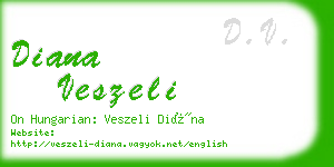 diana veszeli business card